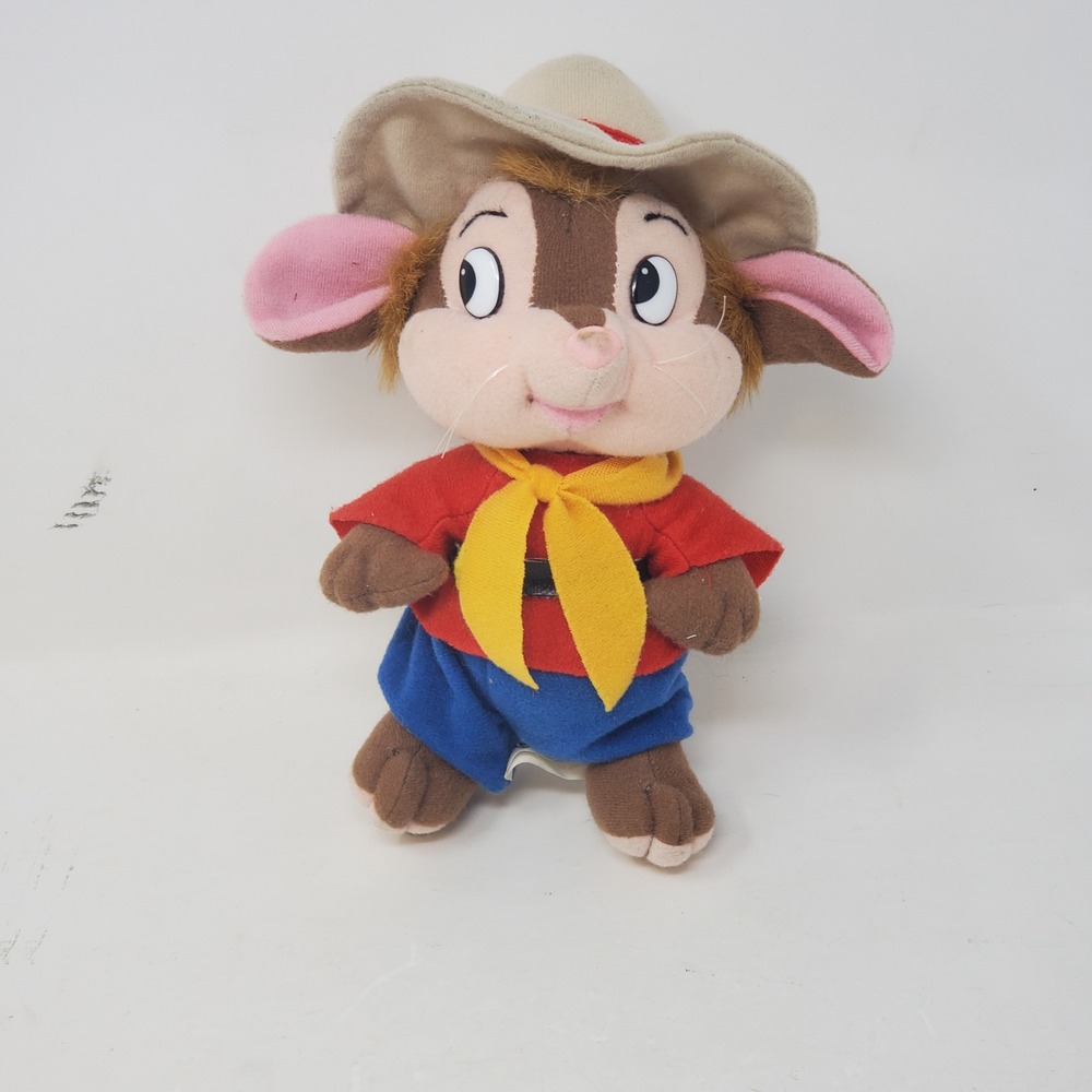 Vintage 1991 An American Tail Fievel Goes West Plush Mouse Cowboy Hat 8 inch